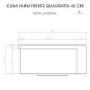 Ver mais imagens de Cuba Cozinha Farm Sink Quadratta 45 cm Estilo Fazenda Avental