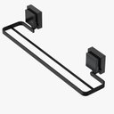 Ver imagem 4 de Porta Toalha Suporte Toalheiro com Ventosa Duplo Preto F.max