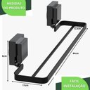 Ver imagem 7 de Porta Toalha Suporte Toalheiro com Ventosa Duplo Preto F.max