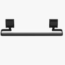Ver imagem 1 de Porta Toalha Suporte Toalheiro com Ventosa Duplo Preto F.max