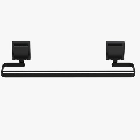 Porta Toalha Suporte Toalheiro com Ventosa Duplo Preto F.max