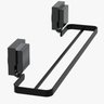Porta Toalha Suporte Toalheiro com Ventosa Duplo Preto F.max - 2