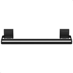 Porta Toalha Suporte Toalheiro com Ventosa Duplo Preto F.max - 1