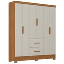 Ver imagem 1 de Guarda Roupa Casal 6 Portas 2 Gavetas Primor 181 cm Cinamomo Areia Zanz