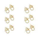 Ver imagem 5 de Kit de 12 Anéis para Guardanapos Árvore de Natal Dourado