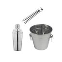 Ver imagem 1 de Kit Barman Balde 1,4 Litros + Coqueteleira 750 Ml + Pegador de Gelo