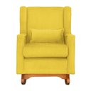 Ver imagem 3 de Poltrona Aurora Pés Balanço Luxo Suede Cores - DS Estofados - Amarelo