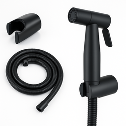 Ducha Higiênica Preto Fosco Luxo para Banheiros e Lavabos - 1
