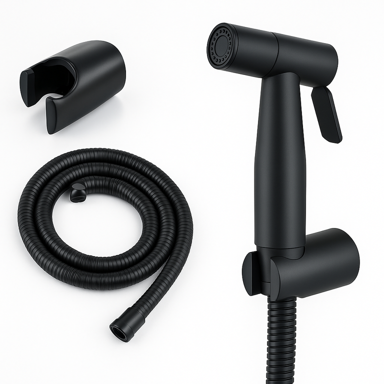 Ducha Higiênica Preto Fosco Luxo para Banheiros e Lavabos