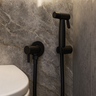 Kit Ducha Higiênica C/ Registro Preto Fosco Luxo Gatilho Metal para Banheiros e Lavabos - 3