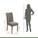 Ver mais imagens de Conjunto Sala de Jantar 6 Lugares Retangular Tampo Vidro/MDF Mesa e Cadeiras Apogeu