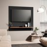 Painel Dubai Tv 32 Polegadas Pequeno Quarto Suspenso Sala Rack Cor Preto/freijó - 1