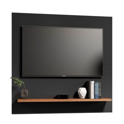 Painel Dubai Tv 32 Polegadas Pequeno Quarto Suspenso Sala Rack Cor Preto/freijó - 3