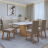Conjunto Sala de Jantar 6 Lugares Retangular Tampo MDF Mesa e Cadeiras Apogeu - 1