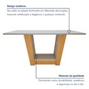 Ver imagem 5 de Conjunto Sala de Jantar 6 Lugares Retangular Tampo MDF Mesa e Cadeiras Apogeu Amêndoa Clean/Off White/Bege