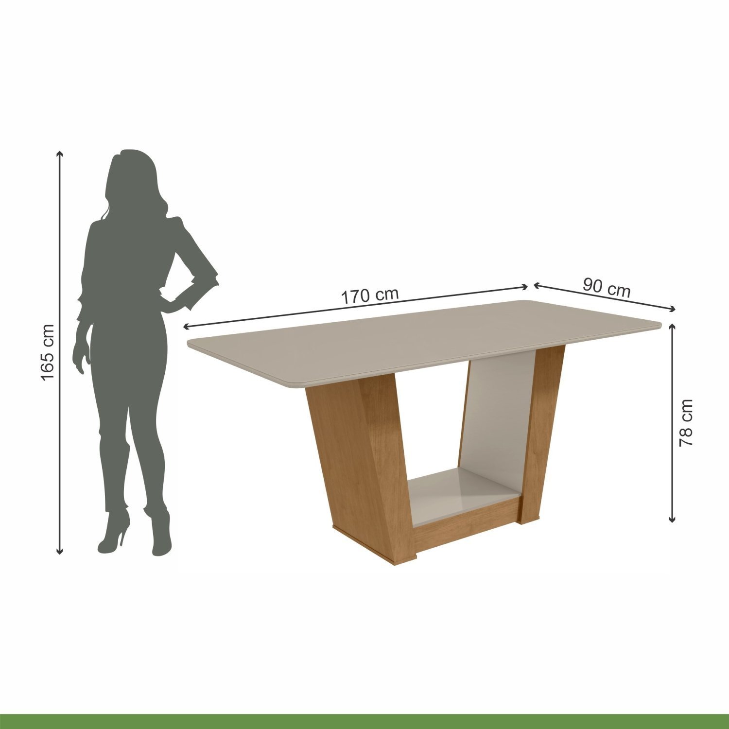 Conjunto Sala de Jantar Mesa 170x90cm Tampo MDF com 6 Cadeiras Apogeu  - 6