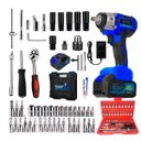 Ver imagem 1 de Furadeira de Impacto Parafusadeira 48v + Kit Chave Catraca 46 Peças Profissional Exbom