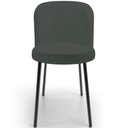 Ver imagem 3 de Kit 3 Cadeiras Sala de Jantar Estofada Gavi L02 Linho Verde Musgo - Lyam Decor