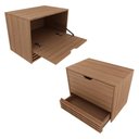 Ver imagem 4 de Gabinete Banheiro 1 Porta 1 Gaveta 60cm Suspenso Multimóveis CR10091 Amêndoa