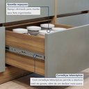 Ver mais imagens de Balcão 1 Porta 4 Gavetas com Rodapé 120cm 100% MDF Rainha Verde/Nature