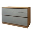 Ver imagem 3 de Balcão 1 Porta 4 Gavetas com Rodapé 120cm 100% MDF Rainha Verde/Nature