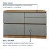 Balcão 1 Porta 4 Gavetas com Rodapé 120cm 100% Mdf Rainha - 11