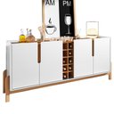 Ver imagem 5 de Sala de Jantar Lizz com Cristaleira e Buffet Aparador com Adega Branco/cedro - Casa D