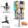 Dispenser de Bebidas Giratorio Porta 4 Garrafas Dosador Suporte Inox Mesa Dose Shot Gin Whisky Licor - 5