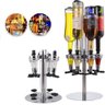 Dispenser de Bebidas Giratorio Porta 4 Garrafas Dosador Suporte Inox Mesa Dose Shot Gin Whisky Licor - 4