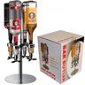 Dispenser de Bebidas Giratorio Porta 4 Garrafas Dosador Suporte Inox Mesa Dose Shot Gin Whisky Licor - 1
