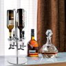 Dispenser de Bebidas Giratorio Porta 4 Garrafas Dosador Suporte Inox Mesa Dose Shot Gin Whisky Licor - 2