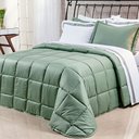 Ver imagem 1 de Edredom Solteiro Pádua 2Pçs Dupla Face Tecido Egípcio 400 Fios 100% Algodão Verde