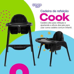 Cadeira de Alimentação Cook Preto - Cosco - 2