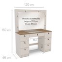 Ver imagem 3 de Penteadeira Camarim com Espelho França