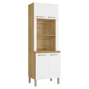 Armário Cozinha Paneleiro Duplo Forno Microondas Kits Paraná - Freijó/Supremo