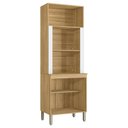 Ver imagem 2 de Armário Cozinha Paneleiro Duplo Forno Microondas Kits Paraná - Freijó/Supremo