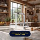 Ver imagem 5 de Torneira Gourmet Misturador Monocomando Cozinha de Bancada Extensível Inox 304 Prata Brinovar