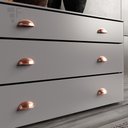 Ver imagem 4 de Puxador Concha Vivaro 220 - Rosê Escovado - 76MM