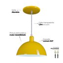 Ver imagem 4 de Pendente Meia Lua 24cm Luminária Lustre Alumínio Amarelo