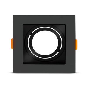 SPOT DE EMBUTIR QUADRADO PRETO PAR20 - LUMANTI
