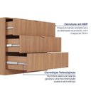 Ver imagem 5 de Cômoda Planejada 3 Gavetas 109cm Hera CabeCasa MadeiraOriginals Marrom Louro