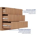 Ver imagem 5 de Cômoda 3 Gavetas 109cm Hera CabeCasa MadeiraOriginals Marrom Louro