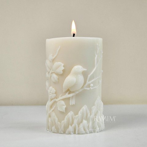 Vela Decorativa Passarinho Ramim Aromas | 295g