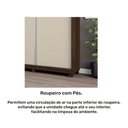 Ver imagem 2 de Guarda Roupa Honduras Plus com 02 Portas Deslizante com Espelho 3 Gavetas Móveis Rimo Branco/off Whi