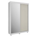 Ver imagem 1 de Guarda Roupa Honduras Plus com 02 Portas Deslizante com Espelho 3 Gavetas Móveis Rimo Branco/off Whi