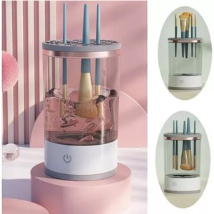 Limpador Pincéis Maquiagem Usb Automático Limpa Seca Rápido