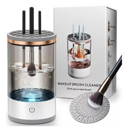 Limpador Pincéis Maquiagem Usb Automático Limpa Seca Rápido - 3