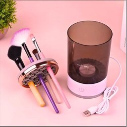 Limpador Pincéis Maquiagem Usb Automático Limpa Seca Rápido - 3