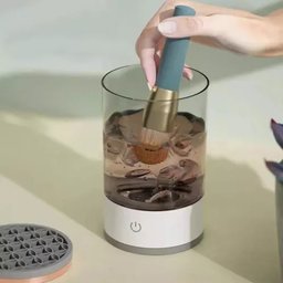 Limpador Pincéis Maquiagem Usb Automático Limpa Seca Rápido - 5