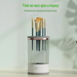 Limpador Pincéis Maquiagem Usb Automático Limpa Seca Rápido - 4